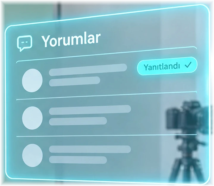 Yorumlar paneli: yanıtlanan yorum işareti